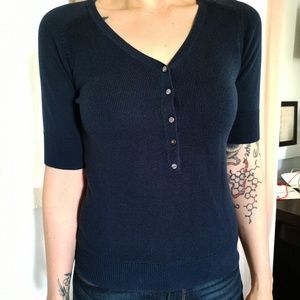 Eddie Bauer Sweaters - Eddie Bauer Navy Blue Short Sleeve Sweater Eddie Bauer Sweaters - Eddie Bauer Navy Blue Short Sleeve Sweater